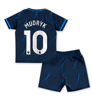 Maillot de foot Chelsea Mykhailo Mudryk #10 Extérieur enfant 2023-24 Manches Courte (+ pantalon court)